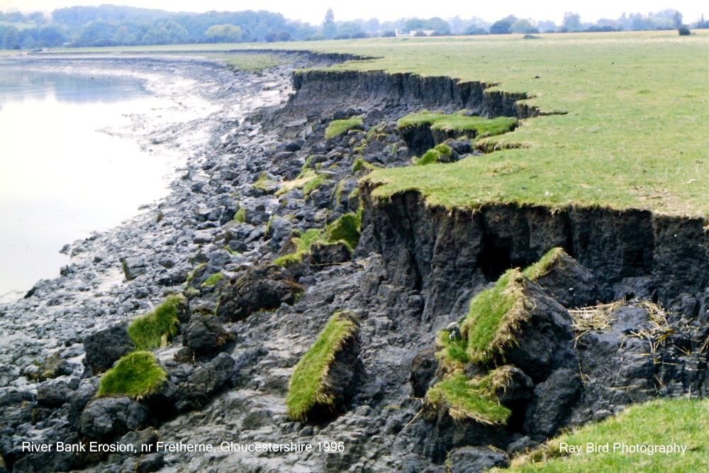 River Severn Bank Erosion, nr Fretherne, Gloucestershire 1996