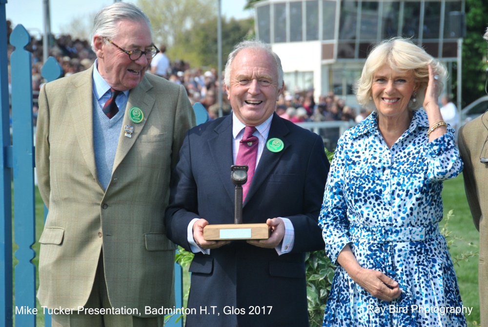 Photograph of BBC Commentator Presentation by Duchess of Cornwall, Badminton Horse Trials 2017