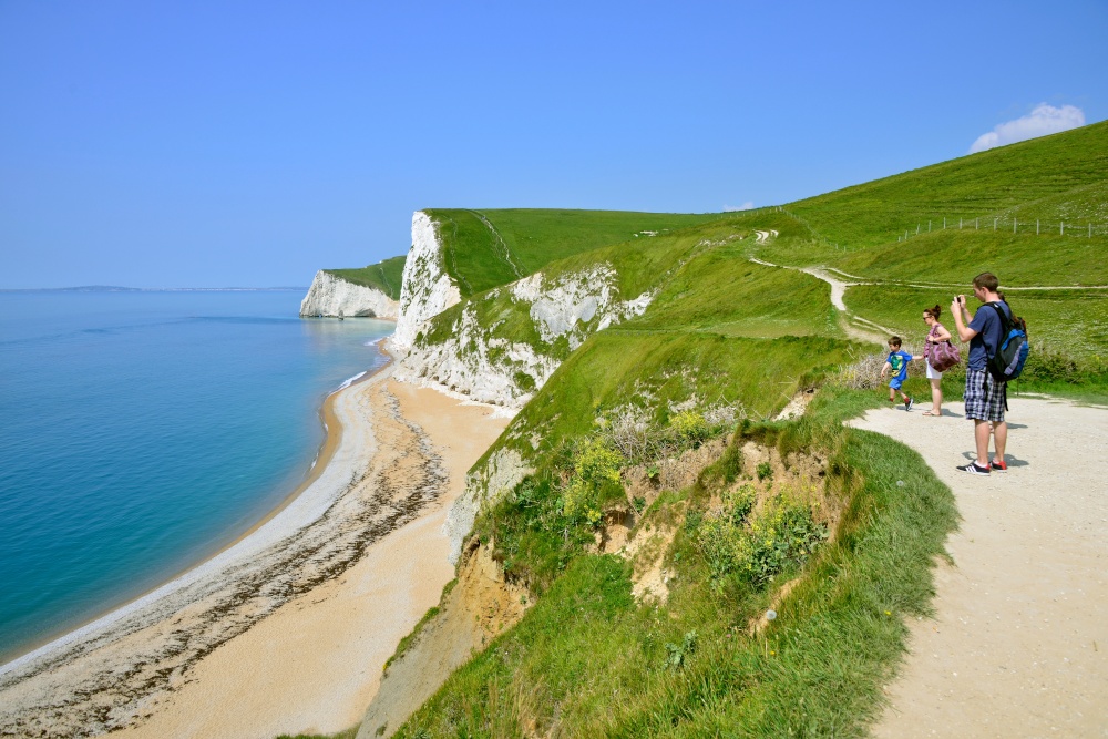 Photographing the Cliffs at Durdle Door