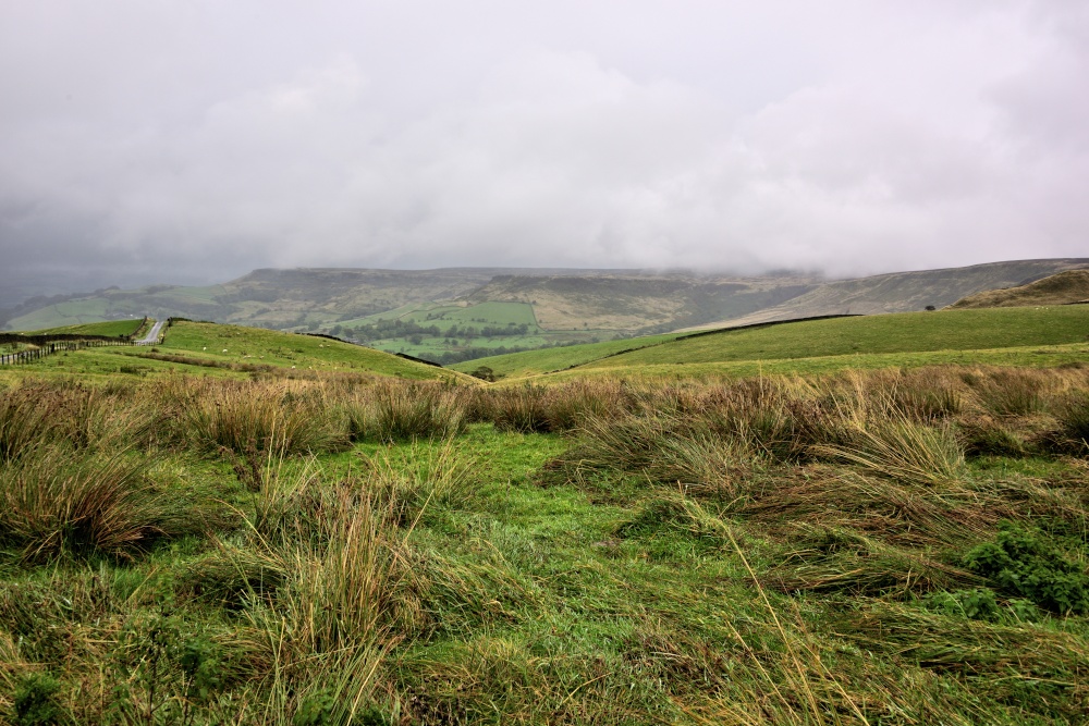 View Northeast from Lesser Lane across the Combes Valley in the High Peak