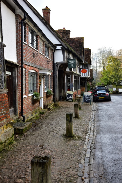 View Down Chiddingstone Road, the Main street of the village