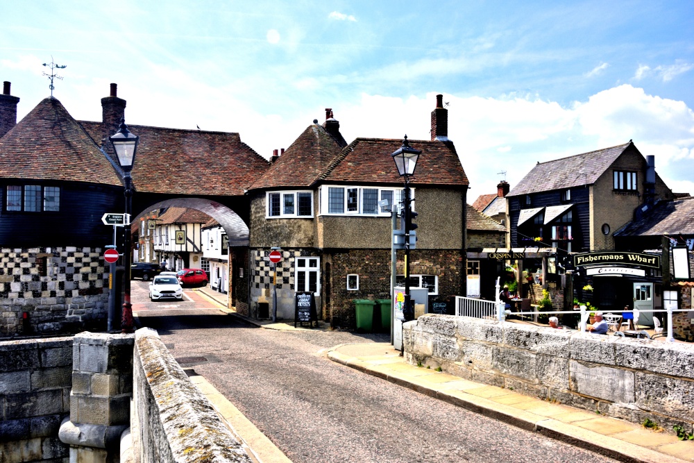 The Sandwich Toll Bridge Over the River Stour and Fisherman's Wharf
