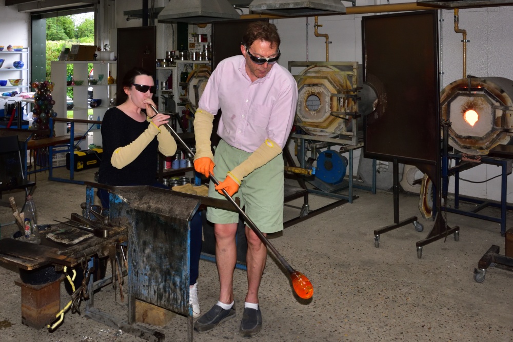 Adam Aaronson Teaching the Art of Glass Blowing
