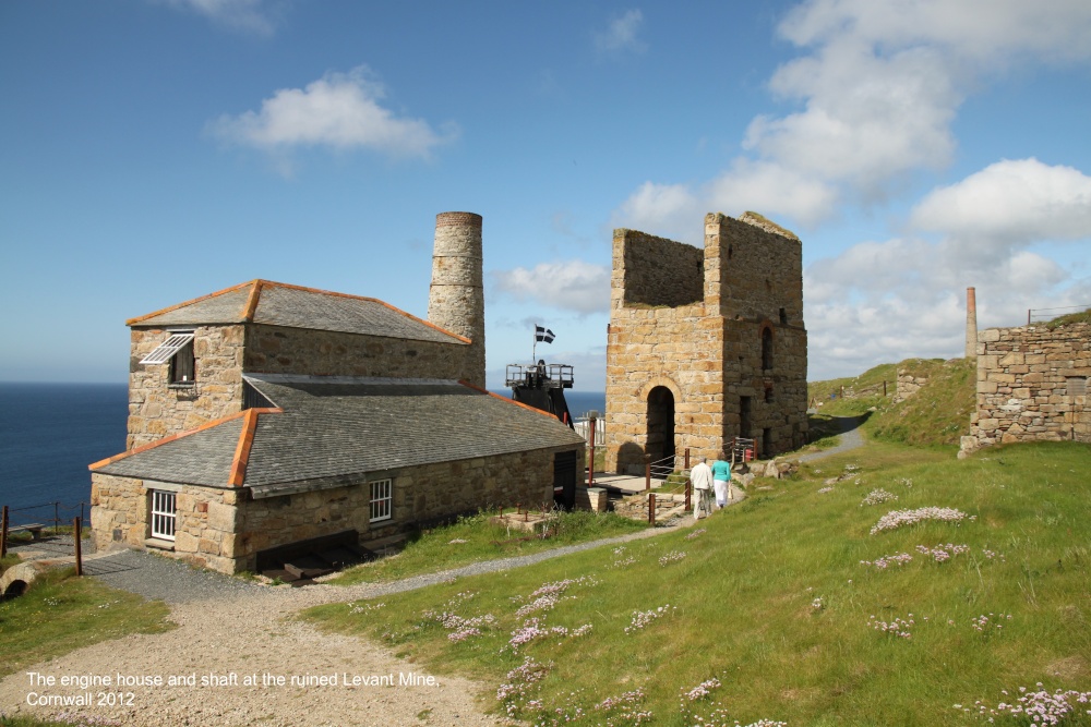 The engine house and shaft at Levant Mine photo by Roger Sweet