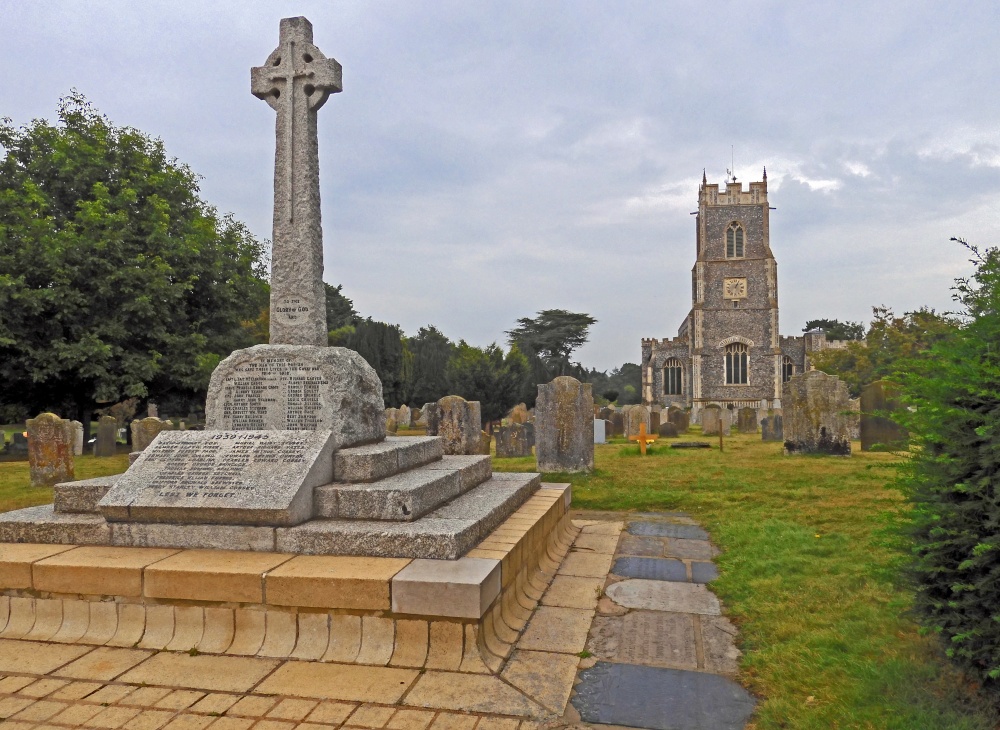 Photograph of Loddon War Memorial and All Saints Church
