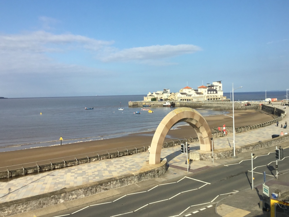 Archway leading to seafront promenade at Weston-Super-Mare, Somerset