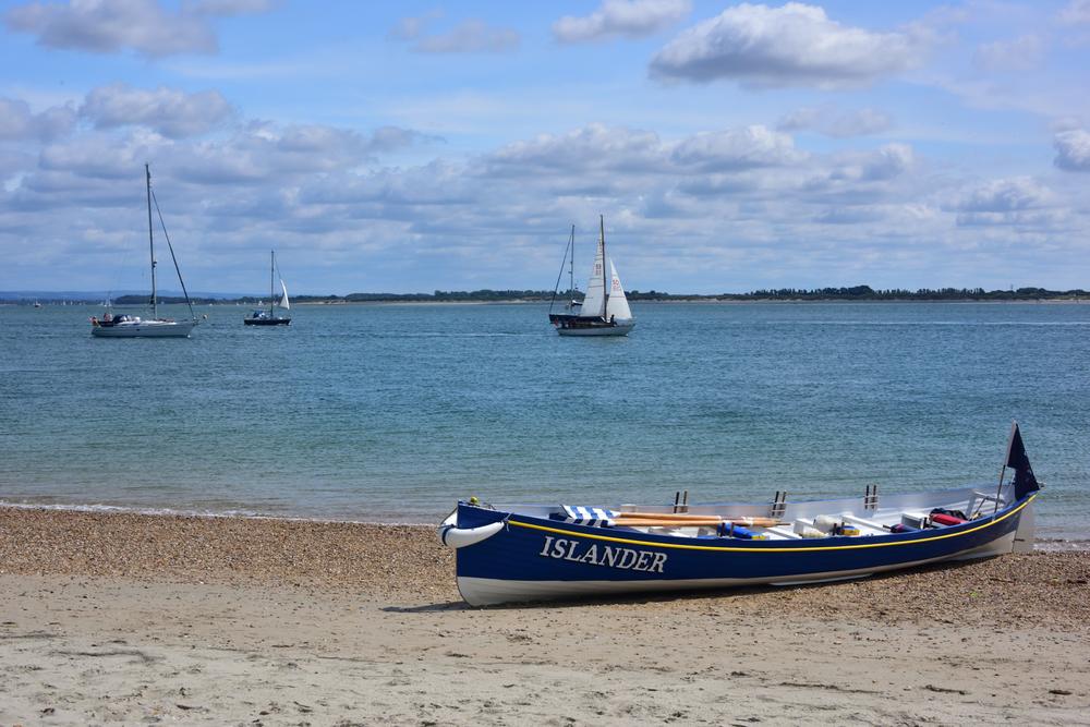 Photograph of Langstone Sailing Club's Pilot Gig Boat at the Hayling Island RNLI Event
