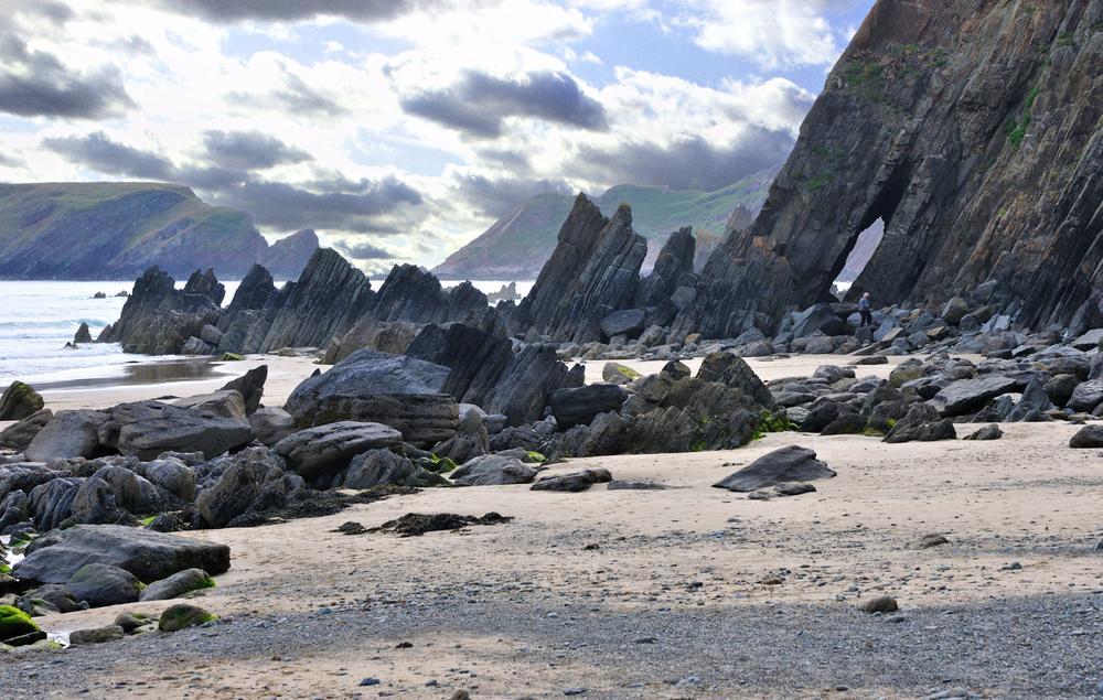 Photograph of 55º Rock Formations on Marloes Sands, Pembrokeshire
