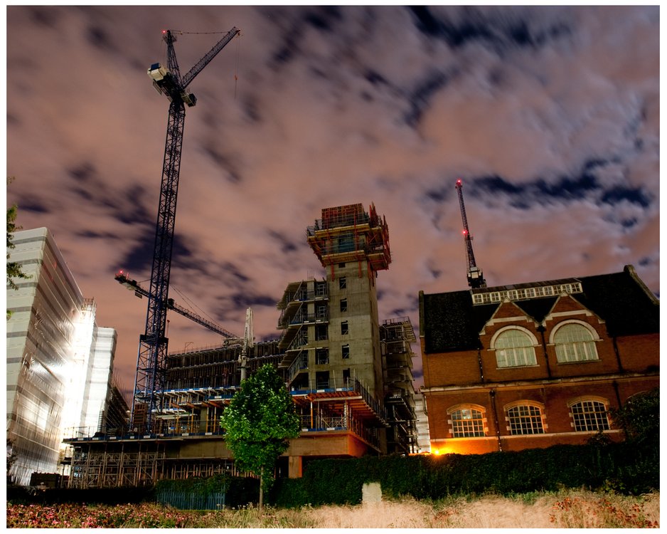 Building work near Tower Bridge