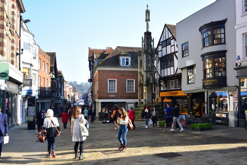 The Buttercross on Winchester High Street