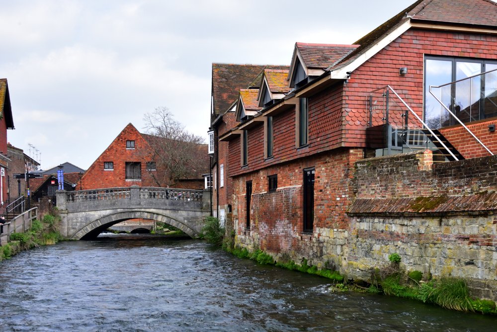 River Itchen View Near Winchester City Mill