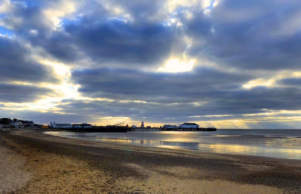 Morning on Clacton beach