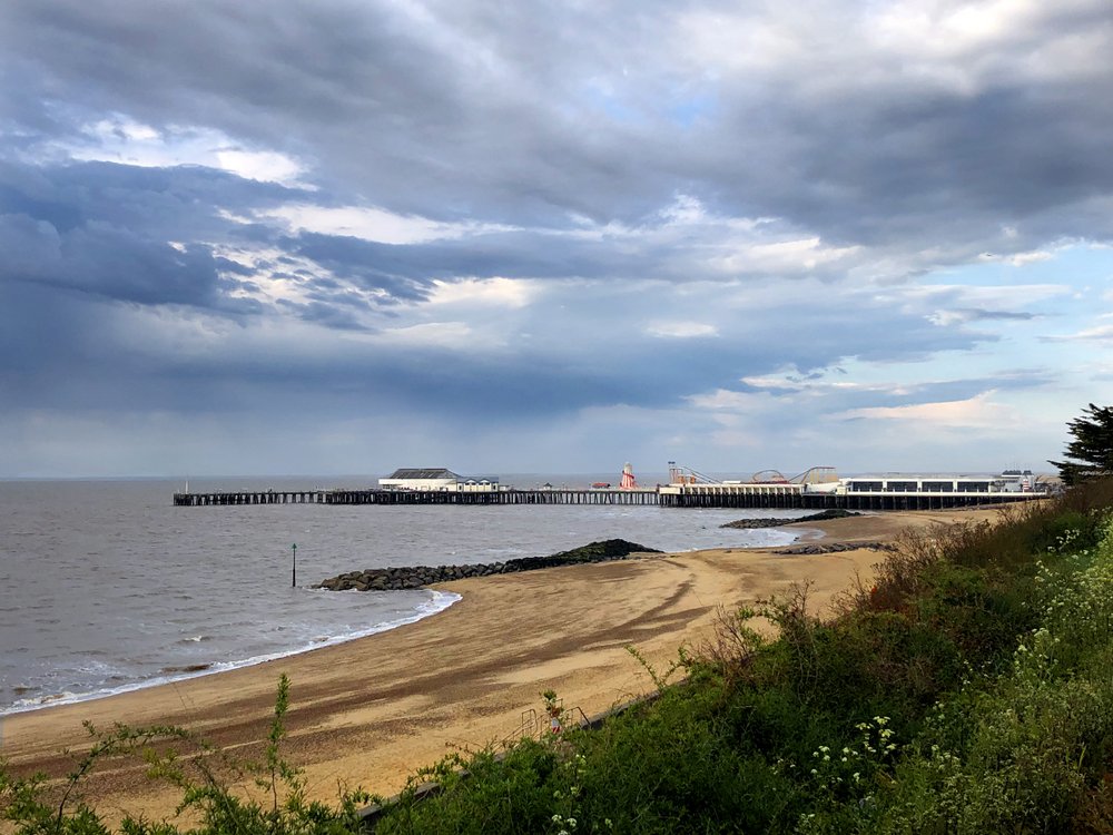 Clacton sea front, the pier.