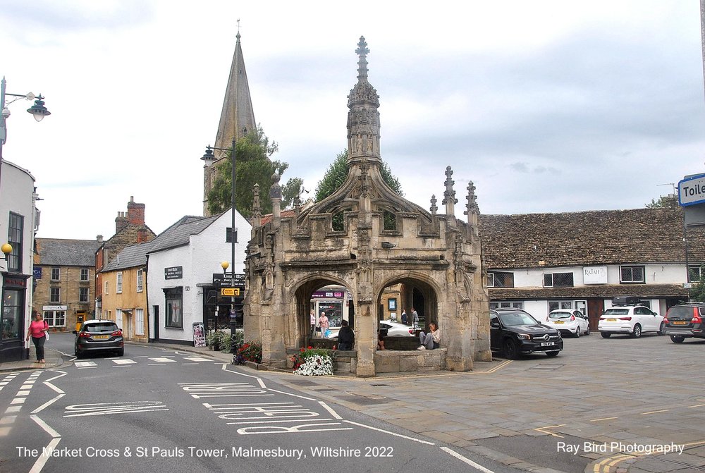 The Market Cross & St Pauls Tower, Malmesbury, Wiltshire 2022