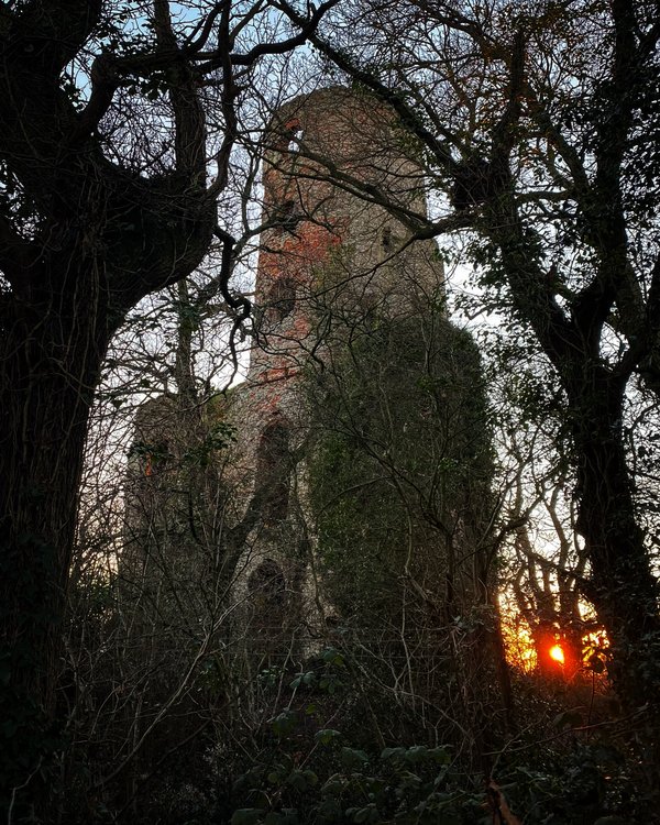 Racton Ruin at Sunset