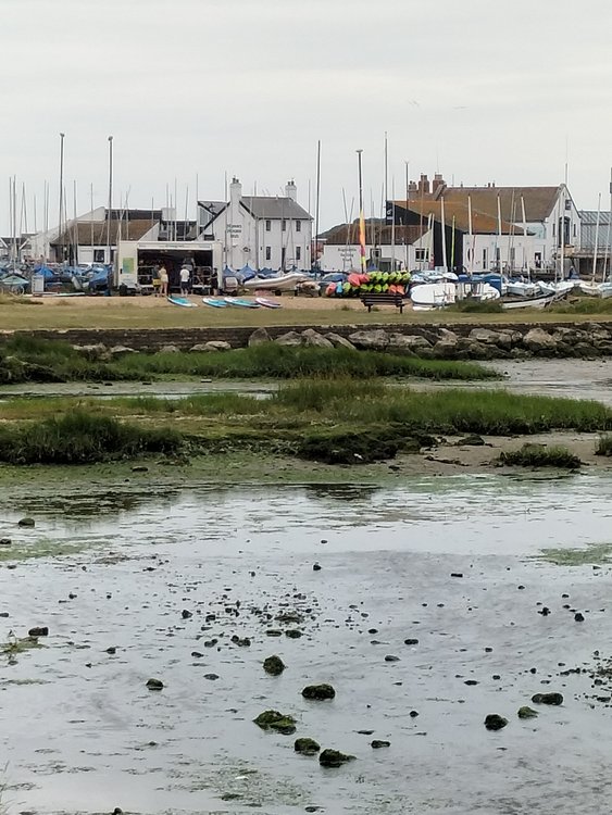 Attractive seaside scene at Mudeford Quay near Christchurch