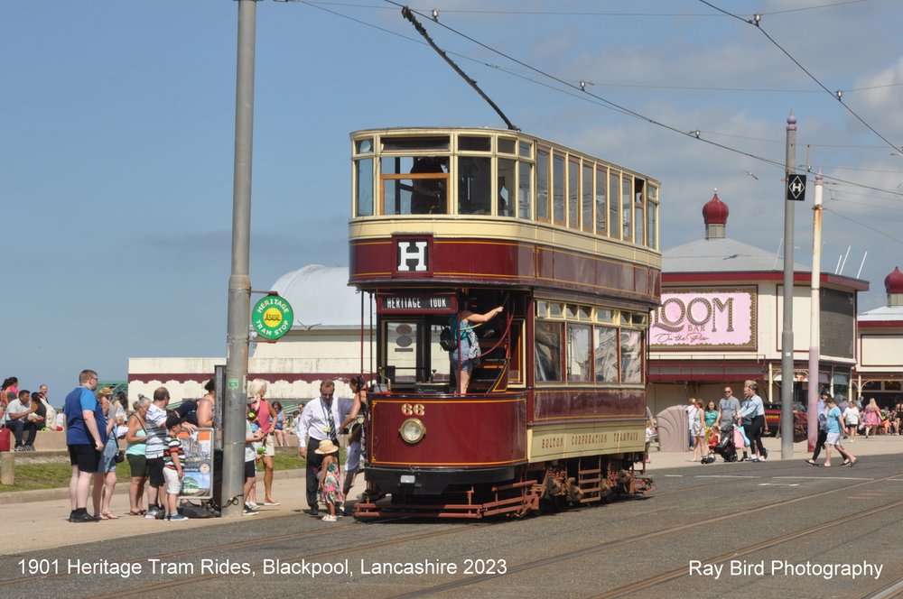 1901 Heritage Tram Rides, Blackpool, Lancashire 2023