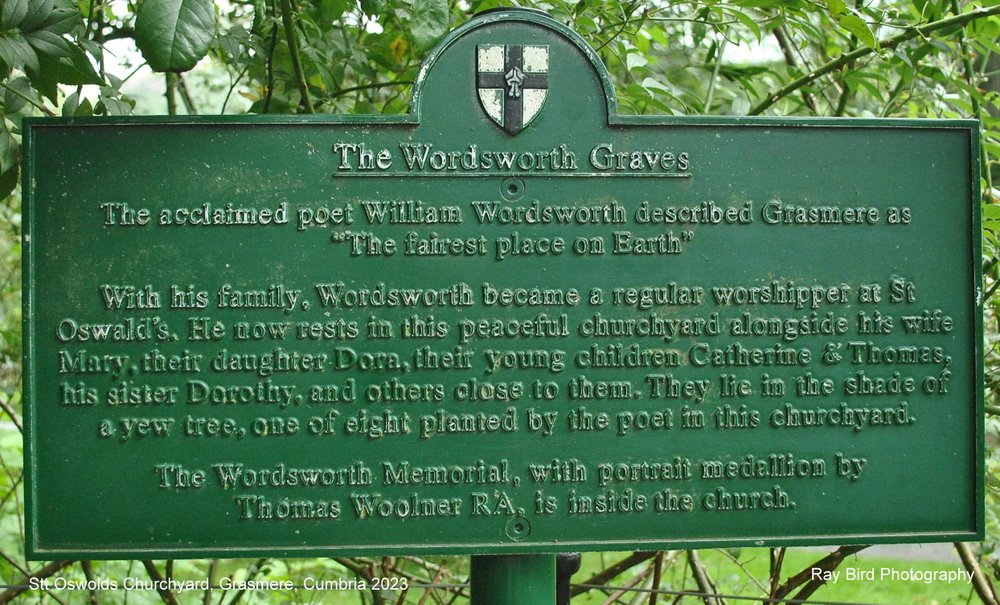 William Wordsworth Plaque, Grasmere, Cumbria 2023