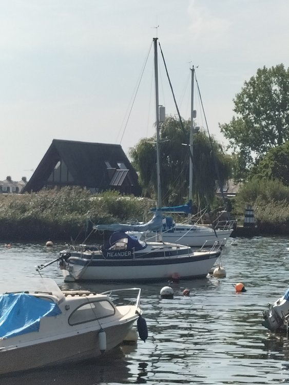 Boats on river in Christchurch