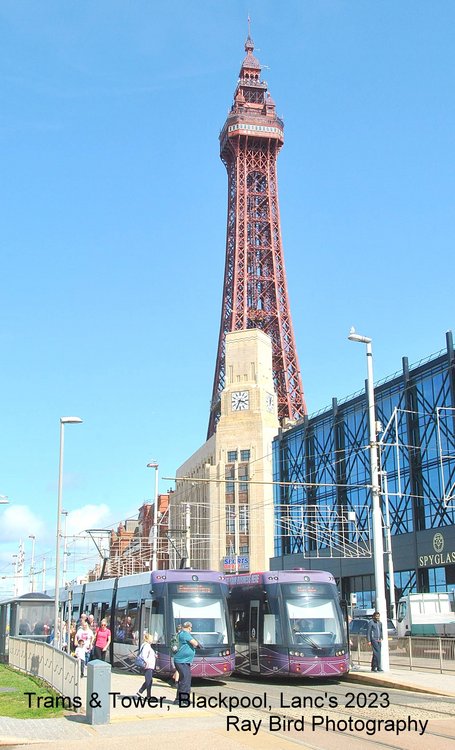 Trams & Tower, Blackpool, Lancashire 2023