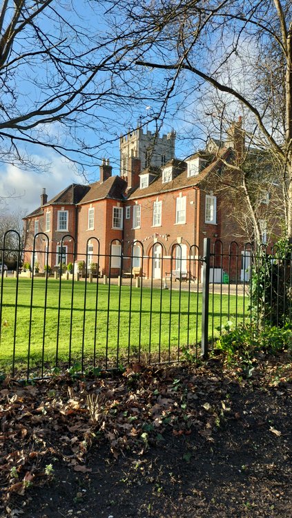 View of the Priory church and House in Christchurch