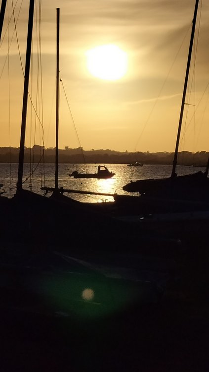Simply beautiful sunset at Mudeford Quay near Christchurch