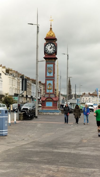 The clock tower in Weymouth