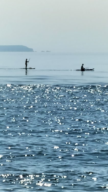 View towards the Needles, Isle of Wight from Mudeford Quay near Christchurch